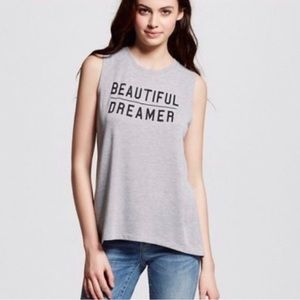 NWOT Modern Lux Beautiful Dreamer Gray Tank Top